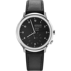 MONDAINE Mod. HELVETICA No. 1 REGULAR - Dual Time  MH1.R2020.LB